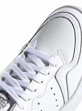 Sapatilhas Adidas Supercourt Junior Couro Branco