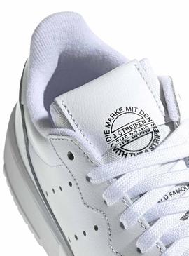 Sapatilhas Adidas Supercourt Junior Couro Branco