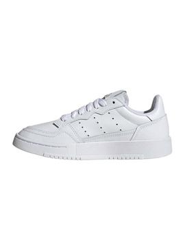 Sapatilhas Adidas Supercourt Junior Couro Branco