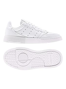 Sapatilhas Adidas Supercourt Junior Couro Branco
