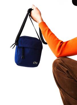 Bolsa Lacoste Vertical Neocroc Azul para Homem