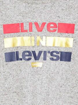 T-shirt Levis Tie Cinza para Menina