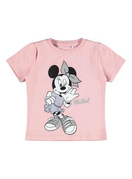 T-Shirt Name It como Minnie Rosa para Menina