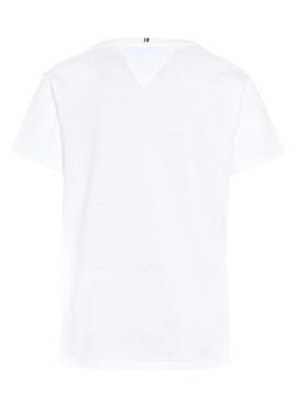 T-Shirt Tommy Hilfiger Flag Tape Branco para Menino