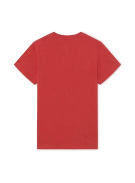 T-Shirt Hackett Basic Logo Vermelho para Menino