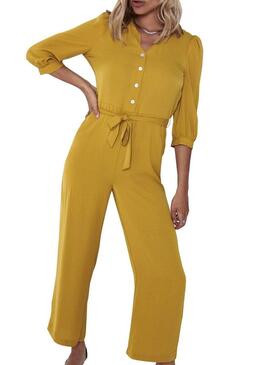 Jumpsuit Only Isabella Mustard para Mulher