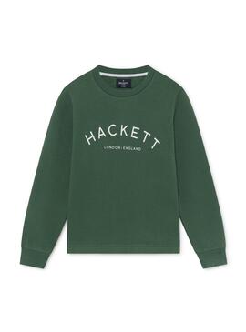 Sweat Hackett Logo Verde para Menino