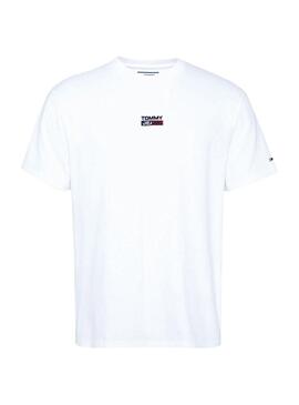 T-Shirt Tommy Jeans Small Logo Branco Homem