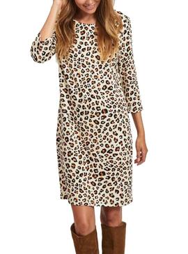 Vestido Vila Tinny Animal Print para Mulher