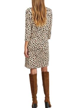 Vestido Vila Tinny Animal Print para Mulher
