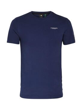 T-Shirt G Star Text Azul para Homem