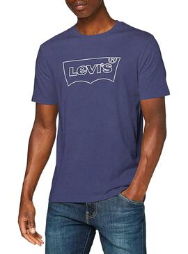 T-Shirt Levis Outline Azul para Homem