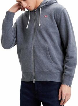 Sweat Levis Zip Cinza para Homem