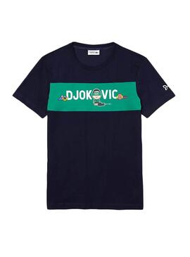 T-Shirt Lacoste Djokovic YSY Azul para Homem