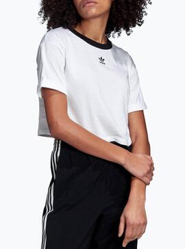 T-Shirt Adidas Crop Branco para Mulher