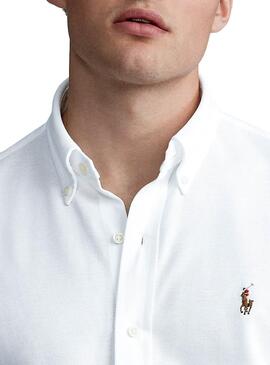 Camisa Polo Ralph Lauren Oxford Branco para Homem