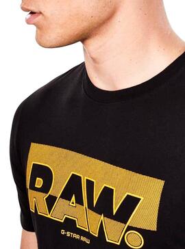T-Shirt G Star Raw Graphic Slim Preto para Homen