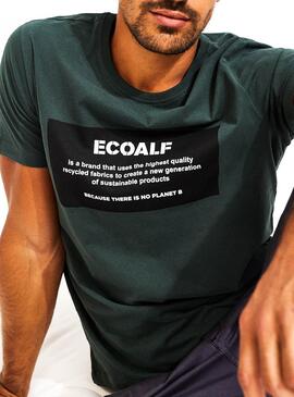 T-Shirt Ecoalf Patch Verde para Homem