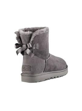 Botas UGG Mini Bailey Bow II Cinza Mulher