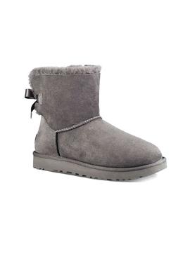 Botas UGG Mini Bailey Bow II Cinza Mulher