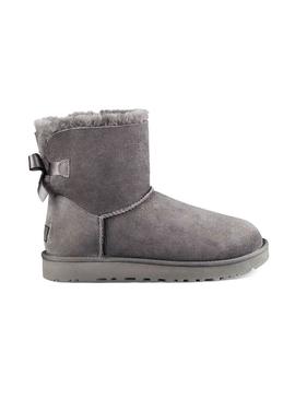 Botas UGG Mini Bailey Bow II Cinza Mulher