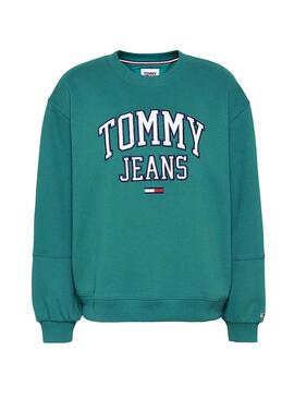 Sweat Tommy Jeans Collegiate Verde para Mulher
