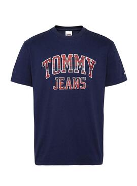 T-Shirt Tommy Jeans Collegiate Azul para Homem