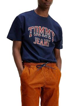 T-Shirt Tommy Jeans Collegiate Azul para Homem