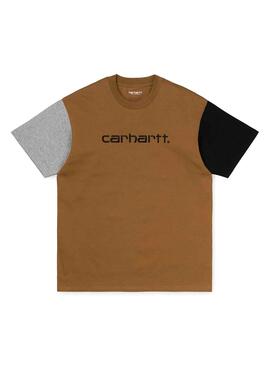 T-Shirt Carhartt Tricolor Marron para Homem