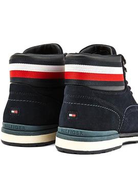 Botas Tommy Hilfiger Outdoor Suede Navy Homem