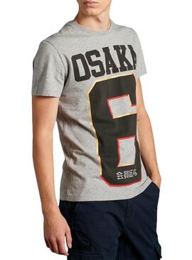 T-Shirt Superdry Osaka Cinza para Homem