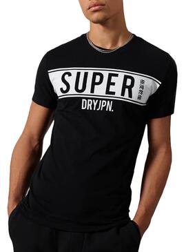 T-Shirt Superdry Panel Preto para Homem