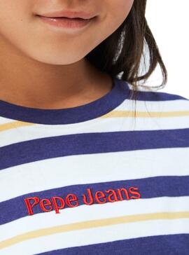 T-Shirt Pepe Jeans Spencer Azul para Menina