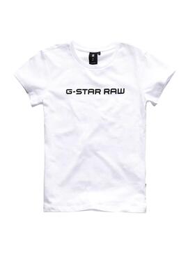 T-Shirt G-Star Basic Branco para Menina