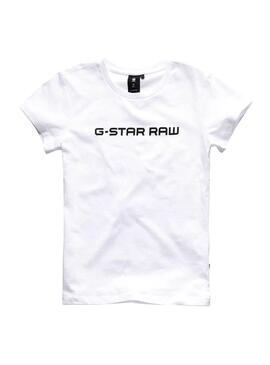 T-Shirt G-Star Basic Branco para Menina