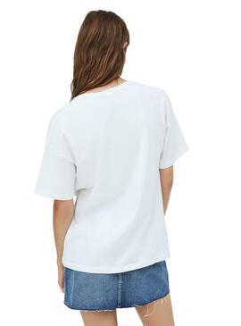T-Shirt Pepe Jeans Aria Branco para Mulher