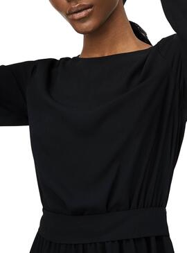 Vestido Pepe Jeans Lila Preto para Mulher