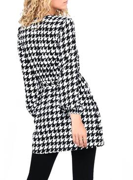 Vestido Only Flossy Preto y Branco para Mulher