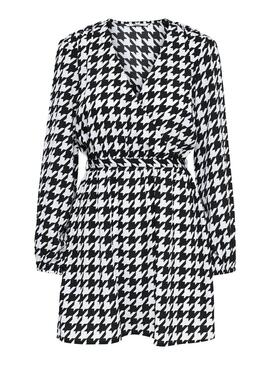 Vestido Only Flossy Preto y Branco para Mulher