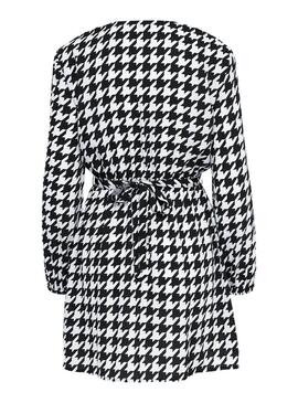 Vestido Only Flossy Preto y Branco para Mulher