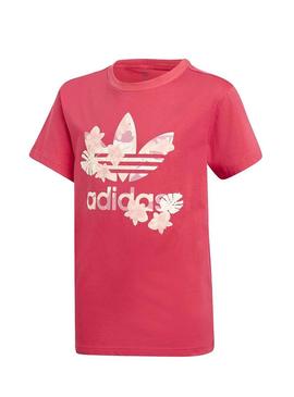 T-Shirt Adidas Flowers Rosa para Menina