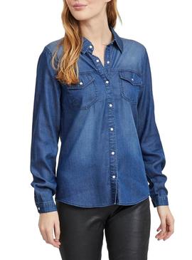 Camisa Vila Ver Denim para Mulher