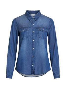 Camisa Vila Ver Denim para Mulher