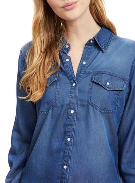 Camisa Vila Ver Denim para Mulher