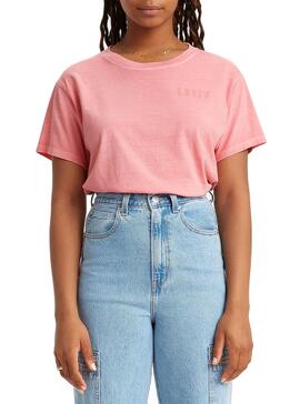 T-Shirt Levis Varsity Serif Rosa para Mulher