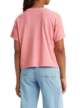T-Shirt Levis Varsity Serif Rosa para Mulher