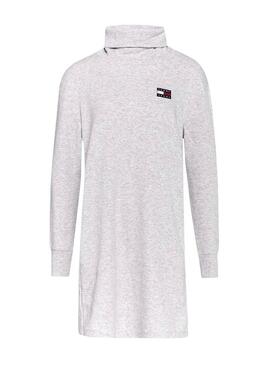 Vestido Tommy Jeans Mock Cinza para Mulher