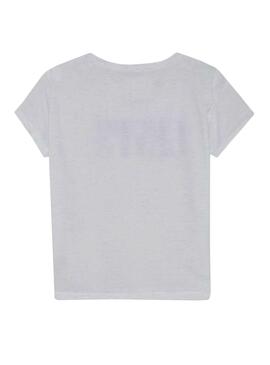 T-Shirt Levis Branco Logo Brillo para Menina
