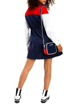 Vestido Tommy Jeans Colorblock Mock para Mulher