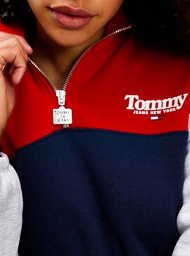 Vestido Tommy Jeans Colorblock Mock para Mulher